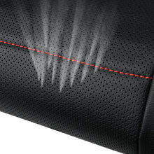 Load image into Gallery viewer, CAR PASS Universal FIT Piping Leather Car Seat Cover, for suvs,Van,Trucks,Airbag Compatible,Inside Zipper Design and Reserved Opening Holes (Full Set, Black and Red)