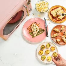 Load image into Gallery viewer, Nostalgia Retro Compact Countertop Microwave Oven - 0.7 Cu. Ft. - 700-Watts with LED Digital Display - Child Lock - Easy Clean Interior - Pink