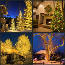 Load image into Gallery viewer, YULETIME 200 Count Warm White LED Christmas Lights, 66 Feet Green Wire UL Certified Commercial Grade Holiday String Light Set (Warm White)