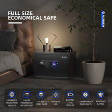 Load image into Gallery viewer, XDeer CS25 Biometric Safe Lock Box - 0.78 Cubic Feet Quick-Access Security Safe with Upgraded Fingerprint Scanner for Home, Office, and Kid