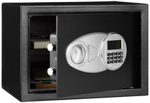 Load image into Gallery viewer, Amazon Basics Steel Security Safe and Lock Box with Electronic Keypad - Secure Cash, Jewelry, ID Documents, 0.5 Cubic Feet, Black, 13.8" W x 9.8" D x 9.8" H