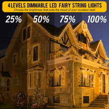 Load image into Gallery viewer, Weillsnow 328 FT 1000 LED Christmas String Lights with Remote & Timer, 8 Lighting Modes Twinkle Lights, Waterproof Fairy Lights For Outdoor Bedroom Backyard Tree Wall Christmas Decoration (Warm White)