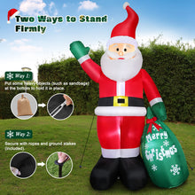 Load image into Gallery viewer, 8 FT Christmas Inflatable Santa Claus Outdoor Decoration for Yard, Blow up Santa Decor with Big Gift Bag, Built-in LED Lights for Garden Patio Lawn Home Indoor Winter Holiday Party, IP44 Weatherproof