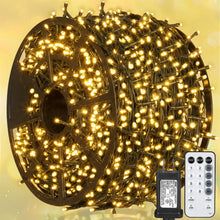 Load image into Gallery viewer, Weillsnow 328 FT 1000 LED Christmas String Lights with Remote & Timer, 8 Lighting Modes Twinkle Lights, Waterproof Fairy Lights For Outdoor Bedroom Backyard Tree Wall Christmas Decoration (Warm White)