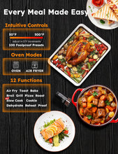 Load image into Gallery viewer, Nuwave Bravo XL Pro Air Fryer Toaster Oven, Improved 100% Super Convection, Quicker & Crispier Results, 100 Presets, Multi-Layer Even Cooking, 50-500F, Smart Probe, PFAS Free, 30QT, Stainless Steel