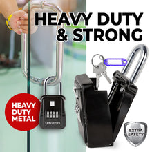 Load image into Gallery viewer, Lion Locks 1500 Key Lock Box with Code, Lockbox for Keys Outdoor, Realtor Lock Box, Key Lockbox for Short-Term Rentals, Key Safe Holds 5 Keys (6 Pack, Black)