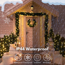Load image into Gallery viewer, OZS Connectable Warm White Christmas Lights Outdoor Indoor, 2Pack 164ft 400 LED Christmas Tree Lights, Waterproof 8 Modes Green Wire String Lights for Holiday Party Christmas Decorations