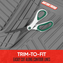 Load image into Gallery viewer, Motor Trend FlexToughXL Floor Mats for Cars Full Set, All-Weather Rubber Automotive Floor Mats, Waterproof Heavy Duty Car Mats, Flexible Floor Liners for Car Truck Van SUV, Car Floor Mats (Gray)