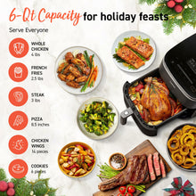 Load image into Gallery viewer, COSORI Air Fryer 9-in-1, Compact & Large 6-Qt, Fast Turbo Modes, 90-450°F Evenly Results with Precise Temperature Control, 95% Less Oil, Roast, Bake, Dry, Reheat, Frozen, Broil, Proof, Grey