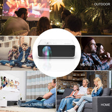 Load image into Gallery viewer, Movie Projector, SMONET 1080P HD Projector 7500L Home Projector Video TV Projector Mini Portable LED Projector Outdoor Indoor Wall Compatible with TV Stick Laptops PC PS5 HDMI USB