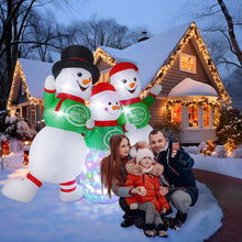 Load image into Gallery viewer, Dawdix Christmas Inflatable Snowman Family Decoration, 6.5 x 8 FT Christmas Blow Up Snowman Outdoor Decorations with Rotating Light, Xmas Inflatable for Indoor Outdoor Yard Lawn Garden Party