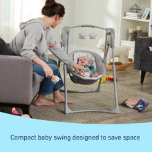 Load image into Gallery viewer, Graco Slim Spaces Compact Baby Swing, Reign