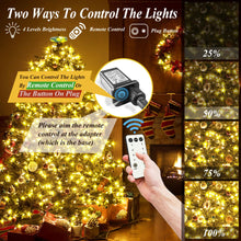 Load image into Gallery viewer, aneeway Christmas Tree Lights, 400 LED Christmas Lights with 8 Light Modes & Memory Function, 6.6FT x 16 String Lights with Timing Function & Remote Control for Christmas Decorations - Warm White
