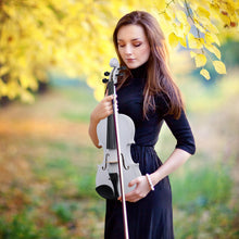 Load image into Gallery viewer, ADM Acoustic Violin for Kids Beginners, Acoustic Violin Fiddle for Teens Students Beginners Violin Starter Kit with Hard Case, Rosin, Shoulder Rest, Bow, Violin Music Stand Strings (White, 3/4 Size)