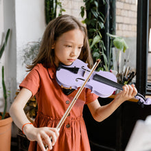 Load image into Gallery viewer, ADM Acoustic Violin for Kids Beginners,1/4 Size Acoustic Violin Fiddle for Teens Students Violin Starter Kit with Hard Case, Rosin, Shoulder Rest, Bow, Violin Music Stand and Strings,Purple