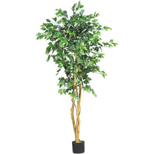 Load image into Gallery viewer, Nearly Natural 5208 Ficus Artificial Tree with Curved Trunk, 5-Feet, Green