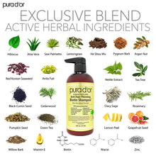 Load image into Gallery viewer, PURA D'OR Anti-Thinning Biotin Shampoo & Deep Moisturizing Conditioner Original Gold Label Set (16Oz x2) Natural Earthy Scent, Clinically Tested Proven Results, DHT Blocker Thickening, For Women & Men