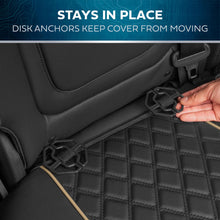 Load image into Gallery viewer, MotorBox Prestige Faux Leather Seat Covers, Semi-Custom Fit Car Seat Covers Full Set, Automotive Interior Cover for Car Truck Van SUV, PU Leather Car Seat Covers for Superior Feel & Durability - Beige