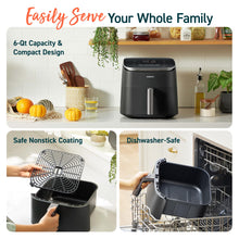 Load image into Gallery viewer, COSORI Air Fryer 9-in-1, Compact & Large 6-Qt, Fast Turbo Modes, 90-450°F Evenly Results with Precise Temperature Control, 95% Less Oil, Roast, Bake, Dry, Reheat, Frozen, Broil, Proof, Grey