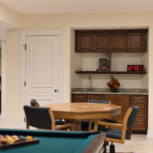 Load image into Gallery viewer, AcuRite Large Digital LED Oversized Wall Clock with Date and Temperature, Perfect for Home or Office (75127M), 14.5-Inch, Red