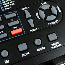 Load image into Gallery viewer, RockJam 49 Key Keyboard Piano with Power Supply, Sheet Music Stand, Piano Note Stickers & Simply Piano Lessons, Black