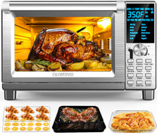 Load image into Gallery viewer, Nuwave Bravo Air Fryer Toaster Smart Oven, 12-in-1 Countertop Convection, 30-QT XL Capacity, 50°-500°F Temperature Controls, Top and Bottom Heater Adjustments 0%-100%, Brushed Stainless Steel Look