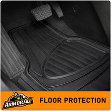Load image into Gallery viewer, Armor All Custom Accessories Black Full-Coverage Floor Mats - All-Weather Protection, Enhanced Grip, Heavy-Duty Design - Easy to Clean, Universal Fit - Premium Quality Mats, Black, 3-Piece
