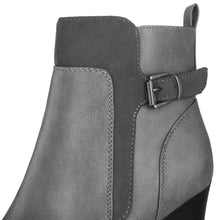 Load image into Gallery viewer, mysoft Women's Ankle Boots Chunky Stacked Heel Zipper Booties
