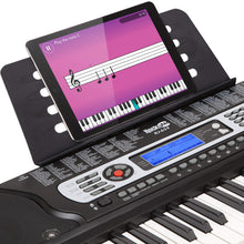 Load image into Gallery viewer, RockJam 54 Key Keyboard Piano with Power Supply, Sheet Music Stand, Piano Note Stickers & Simply Piano Lessons