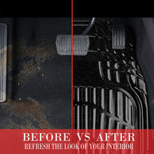 Load image into Gallery viewer, CAR PASS Shining Glitter Car Floor Mats 3D Leather Waterproof All Weather, Universal Trim to Fit & Anti-Slip, Safety & Light Easy Clean Install Fit for SUV,Truck,Auto,Sedan,Van 4 Piece (Black Glitter)