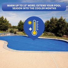 Load image into Gallery viewer, Blue Wave NS405 12-mil Solar Blanket for Rectangular In-Ground Pools, 12-ft x 24-ft, Blue
