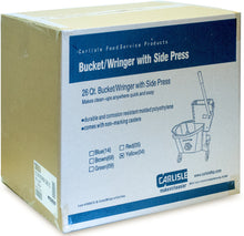 Load image into Gallery viewer, Carlisle FoodService Products Mop Bucket with Side-Press Wringer for Floor Cleaning, Restaurants, Offices, And Janitorial Use, Polyproylene, 26 Quarts, Yellow