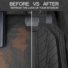 Load image into Gallery viewer, CAR PASS DeepDish Floor Mats for Cars, Heavy Duty Rubber Car Mats 3-Piece, Universal M~XL Size Trim-to Fit Automotive Floor Mats for Truck Van SUV Durable Waterproof All Weather Car Mats (Solid Black)