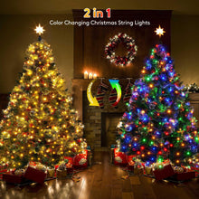 Load image into Gallery viewer, BlcTec Christmas Lights, 300 LED 108FT UL Certified Color Changing Christmas Tree Lights with Remote, 11 Modes, Timer, Waterproof, Connectable String Lights for Xmas Décor, Warm White & Multicolor