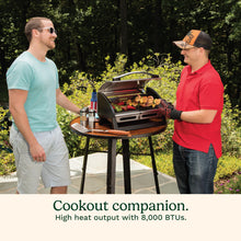 Load image into Gallery viewer, Cuisinart Grillster Portable Gas Grill, Stainless Steel Compact BBQ Grill with Locking Lid for Easy Transport, 8000 BTU Propane Grill with Dishwasher Safe Cooking Grate, Small Grill for Camping & BBQs