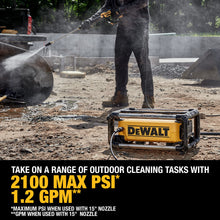 Load image into Gallery viewer, DEWALT Electric Pressure Washer, 2100 PSI, Jobsite Power Washer (DWPW2100) Yellow