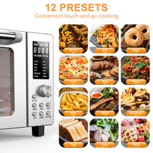 Load image into Gallery viewer, Nuwave Bravo Air Fryer Toaster Smart Oven, 12-in-1 Countertop Convection, 1800 Watts, 21-Qt Capacity, 50°-450°F Temp Controls, Top and Bottom Heater Adjustments 0%-100%, PFAS Free, Stainless Steel