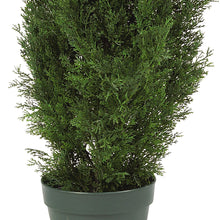 Load image into Gallery viewer, Nearly Natural 4FT Faux Cedar Tree, Outdoor Front Porch Décor, Faux Cedar Tree Pine Tree in Nursery Planter with UV Resistant Coating
