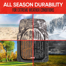 Load image into Gallery viewer, Motor Trend FlexTough Floor Mats for Cars, Deep Dish All-Weather Mats, Waterproof Trim-To Fit Automotive Floor Mats for Cars Trucks SUV, Universal Floor Liner Car Accessories, Black, Full Set