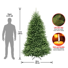 Load image into Gallery viewer, National Tree Company Artificial Full Christmas Tree, Green, Dunhill Fir, Includes Stand, 7.5 Feet