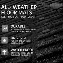 Load image into Gallery viewer, CAR PASS Shining Glitter Car Floor Mats 3D Leather Waterproof All Weather, Universal Trim to Fit & Anti-Slip, Safety & Light Easy Clean Install Fit for SUV,Truck,Auto,Sedan,Van 4 Piece (Black Glitter)