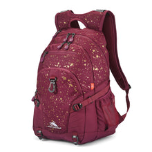 Load image into Gallery viewer, High Sierra Loop Backpack, Travel, or Work Bookbag with tablet sleeve, One Size, Copper Splatter/Maroon