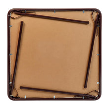 Load image into Gallery viewer, Flash Furniture Madelyn 33.5" Square Folding Multipurpose Card Table with Padded Vinyl Top, Portable Folding Game Table for 4 Players, Brown
