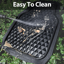 Load image into Gallery viewer, CAR PASS Heavy Duty Rubber Car Mats, Deep Dish All-Weather Floor Mat for Car Full Set Durable Anti-Slip 3D Rhombus Waterproof Trim to Fit Liner Universal Fit Automotive,Sedan,SUV,Truck, 3 Piece Black