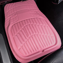Load image into Gallery viewer, CAR PASS 4 Piece Leather Car Floor Mats -3D Cute Girly Waterproof All Weather Car Mat Full Set, Universal Trim to Fit & Anti-Slip Burr Bottom & Light Easy Clean for SUV Truck Auto Sedan Van(Pink)