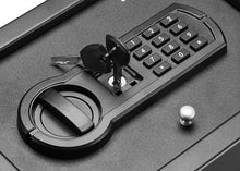 Load image into Gallery viewer, Amazon Basics Small Slim Desk Drawer Security Safe with Programmable Electronic Keypad, Black, 11.8''W x 8.6''D x 4.4''H