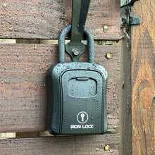 Load image into Gallery viewer, Iron Lock® - Key Lock Box Portable and Wall Mounted with Removable Shackle Indoor Outdoor Waterproof 4 Digit Combination with Resettable Code with A B Switch Key Lockbox for Outside Hold 5 Spare Keys