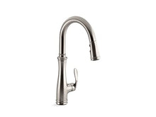 Load image into Gallery viewer, KOHLER Bellera Pull Down Kitchen Faucet, Kitchen Sink Faucet with Pull Down Sprayer, 3-Spray Faucet, Vibrant Stainless, K-560-VS