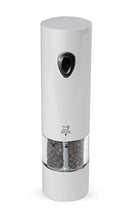 Load image into Gallery viewer, Peugeot PHENIX White Lacquered Stainless Steel Electric Adjustable Salt & Pepper Mill Gift Set, 8-inch