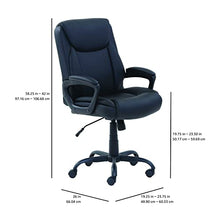 Load image into Gallery viewer, Amazon Basics Classic Puresoft Padded Mid-Back Office Computer Desk Chair with Armrest - Black